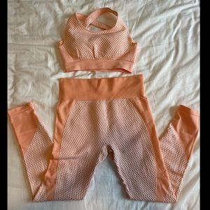 3pc coral workout set size L